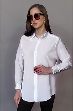 پیراهن حجاب سفید زنانه رگولار Modark - کد 650371103