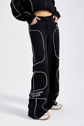 شلوار مشکی زنانه پارچه its basic - کد 748236257
