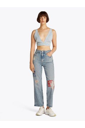 شلوار جین سرمه ای زنانه پاچه ساده Tommy Hilfiger - کد 928631721