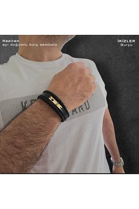 دستبند طلا رنگی مردانه 14 عیار ARCHINO GOLD - کد 928934531