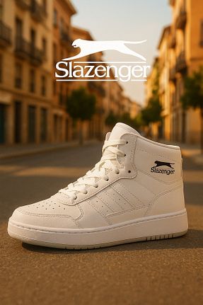 کفش بسکتبال سفید مردانه چرم مصنوعی Slazenger - کد 928936216