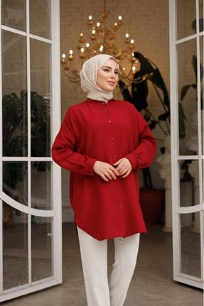 پیراهن حجاب زرشکی زنانه Relaxed fh fashionhere - کد 928637841