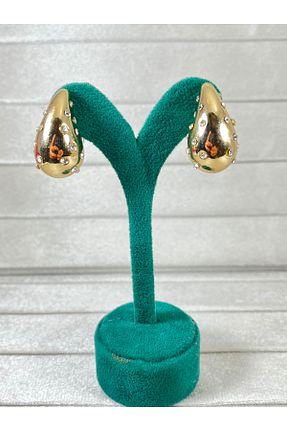 گوشواره جواهر زرد زیرکن JANRA WORLD - کد 928635333