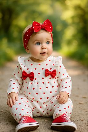سرهمی خواب قرمز بچه گانه پنبه ای Murat Baby - کد 902633813