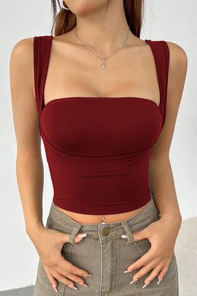 بلوز زرشکی زنانه ساده World Fashion Trends - کد 928650735
