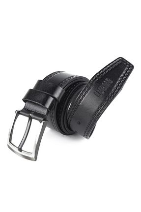 کمربند مشکی زنانه چرم خالص LUGMO - کد 61600127