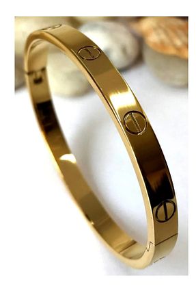 دستبند استیل (فولاد) زرد زنانه استیل ضد زنگ JANRA WORLD - کد 928941081