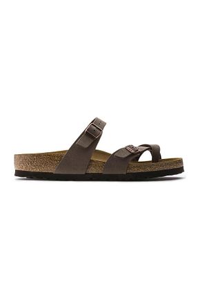 دمپائی قهوه ای زنانه چرم مصنوعی Birkenstock - کد 751130