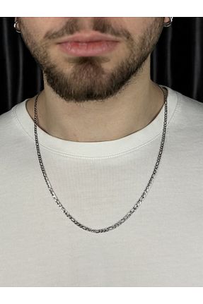 گردنبند استیل ( فولاد ) طوسی مردانه استیل ضد زنگ signoraerica - کد 928653880