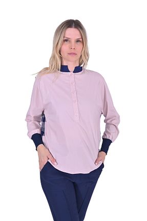 پیراهن صورتی زنانه یقه پیراهنی Invee - کد 928656899
