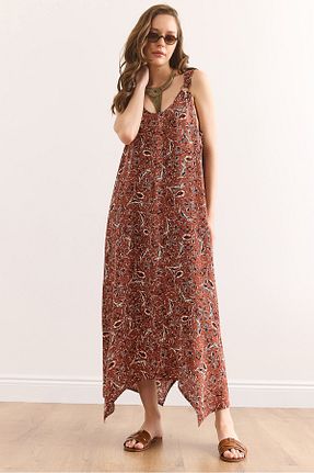 لباس قهوه ای زنانه بافتنی Olalook - کد 928653740