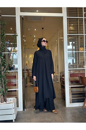 ست بالاتنه و پائین تنه حجاب مشکی زنانه Relaxed NS Moda - کد 928673408