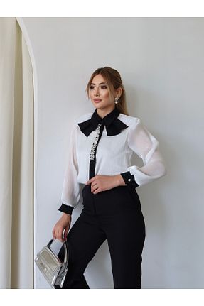 ست بالاتنه و پائین تنه سفید زنانه بافتنی 1Moda1Tarz - کد 928679128