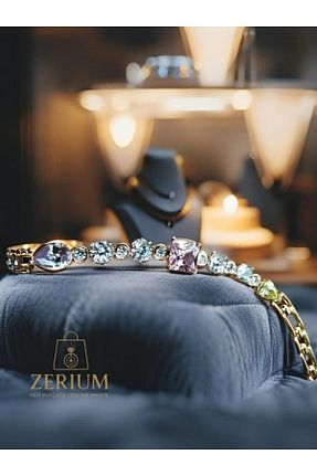 دستبند استیل (فولاد) صورتی زنانه استیل (فولاد) ZERİUM - کد 925056497