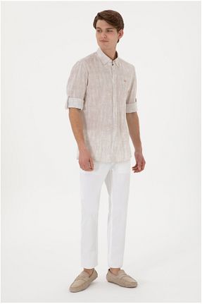 پیراهن بژ مردانه رگولار U.S. Polo Assn. - کد 928699470