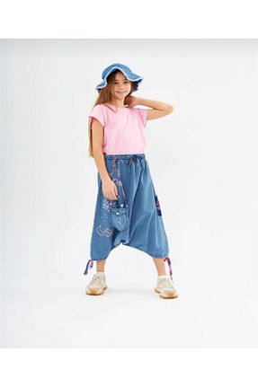 ست بالاتنه و پائین تنه صورتی بچه گانه جین Nkb Kids - کد 929182271
