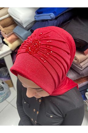 روسری قرمز Gülnur tasarım - کد 928732036