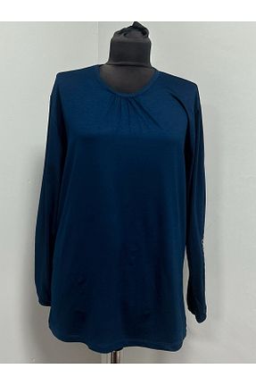 بلوز آبی زنانه رگولار ÖZDEV - کد 928726241