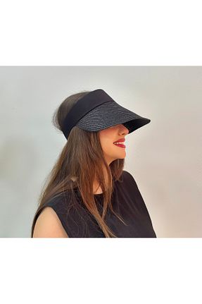 کلاه مشکی زنانه حصیر CapZone - کد 928730837