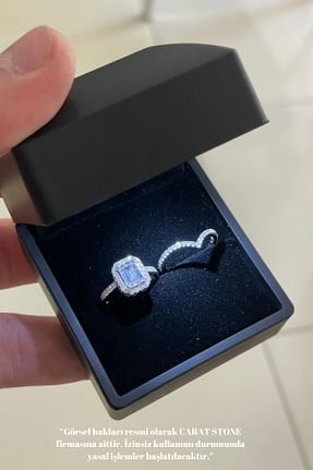 انگشتر نقره سفید زنانه زیرکن CARAT STONE - کد 847711469