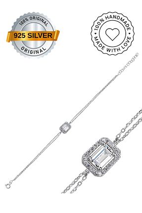 دستبند نقره سفید زنانه 925 عیار CARAT STONE - کد 926535650