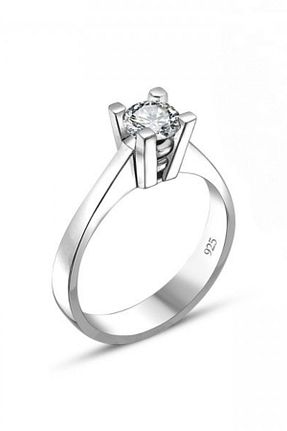 انگشتر نقره سفید زنانه زیرکن CARAT STONE - کد 336087859