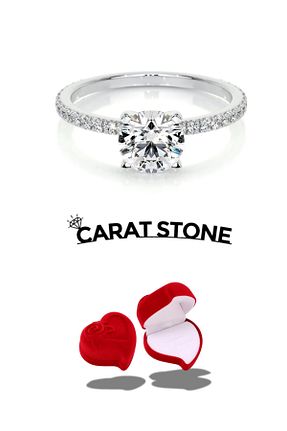 انگشتر نقره سفید زنانه زیرکن CARAT STONE - کد 335727091