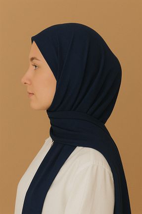 شال سرمه ای زنانه پنبه ای mim eşarp - کد 928703386
