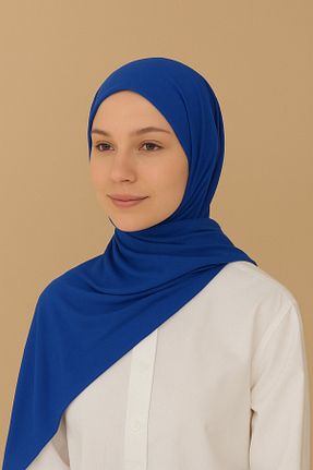 شال آبی زنانه پنبه ای mim eşarp - کد 928703319