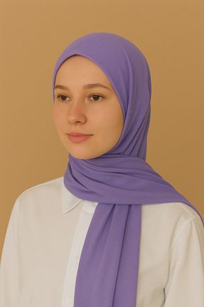 شال بنفش زنانه پنبه ای mim eşarp - کد 928703427