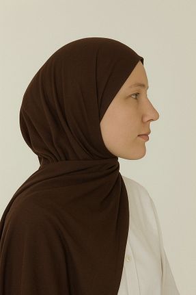 شال قهوه ای زنانه پنبه ای mim eşarp - کد 928586563