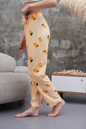 پائین تنه راحتی زرد زنانه پنبه - پلی استر - الاستین Arvin Pijama - کد 928755173