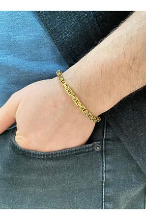 دستبند استیل (فولاد) زرد زنانه استیل (فولاد) nss sky rock - کد 928765243