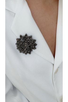 سنجاق سینه طوسی زنانه فلزی Âlâ Atelier - کد 928769697
