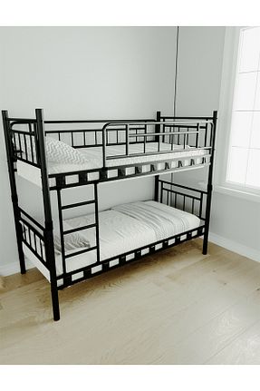 تختخواب دو طبقه مشکی فلزی MOBLAY - کد 927226099