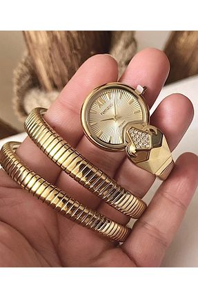 ساعت مچی زرد زنانه استل (فولاد) Ferrucci - کد 928810310