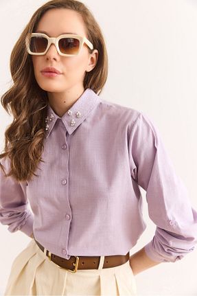پیراهن بنفش زنانه رگولار Olalook - کد 928803835