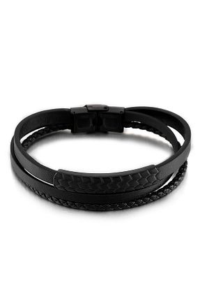 دستبند استیل (فولاد) مشکی زنانه Lee Cooper - کد 928842226