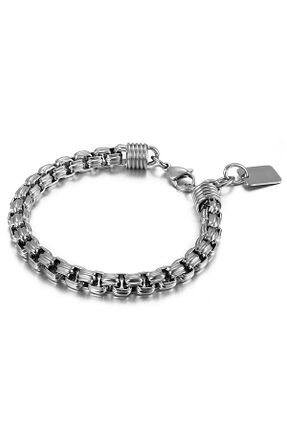 دستبند استیل (فولاد) طوسی زنانه استیل (فولاد) Lee Cooper - کد 928844386