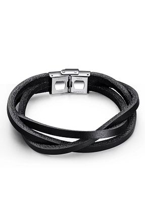 دستبند استیل (فولاد) مشکی زنانه Lee Cooper - کد 928843845