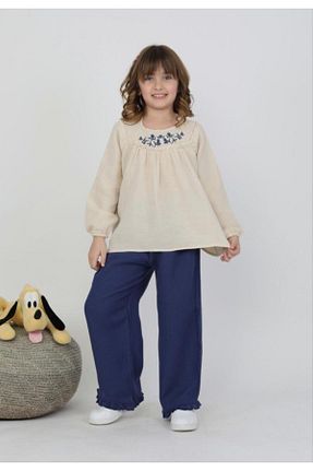ست بالاتنه و پائین تنه آبی بچه گانه بافتنی Emilakids - کد 929040517