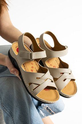 صندل بژ زنانه پاشنه پر star shoes - کد 928844093