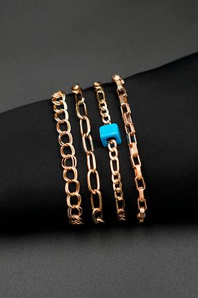 دستبند جواهر طلائی زنانه روکش طلا TREND COLLECTİON - کد 928867987