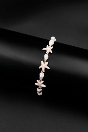 دستبند جواهر بژ زنانه برنجی TREND COLLECTİON - کد 928871147