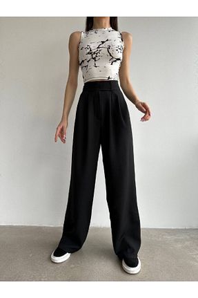 شلوار مشکی زنانه پارچه hiraz fashion - کد 928880372