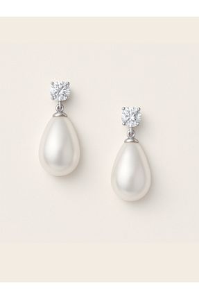 گوشواره نقره سفید زنانه 925 عیار bymissmücevherat - کد 896579944