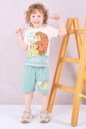 ست بالاتنه و پائین تنه سبز بچه گانه بافت LİLLYPİCCA - کد 929065273