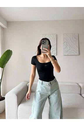 بادی رنگی زنانه یقه مربعی Zoom Butik - کد 928901919
