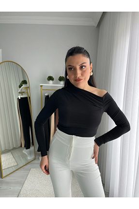 بلوز مشکی زنانه ساده olina boutique - کد 928897531