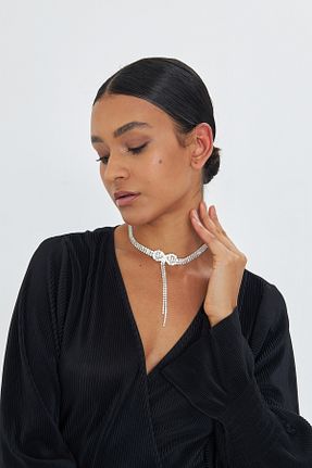 گردنبند جواهر طوسی زنانه فلزی Lesa Wear - کد 898243490